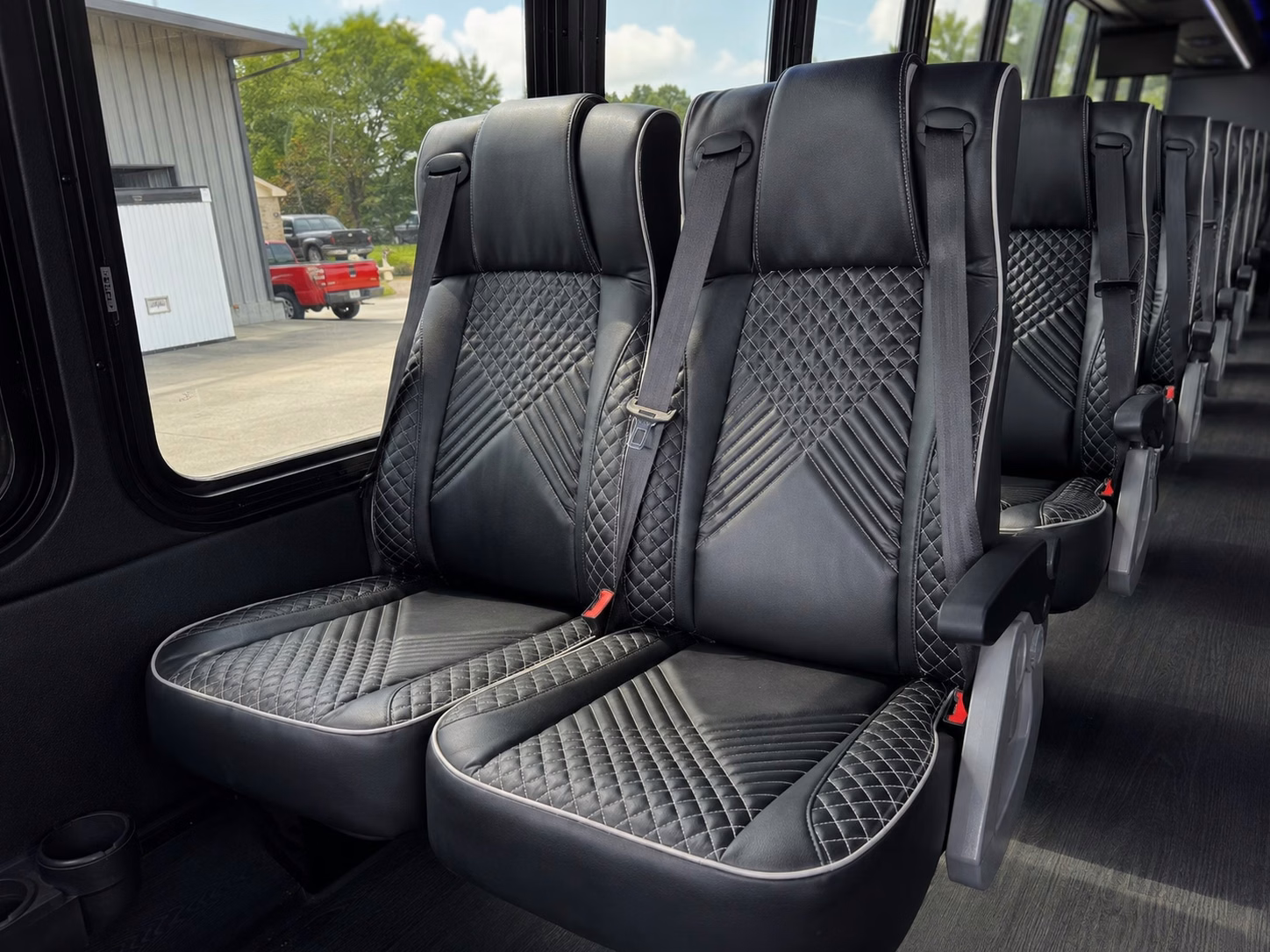 56 passenger charter bus inside